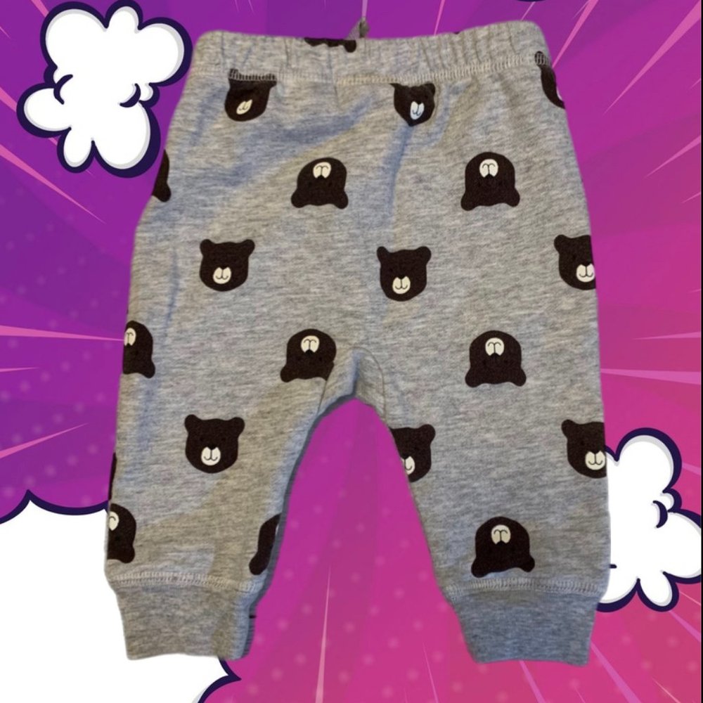 BABYS PLACE GREY TROUSER FOR KIDS DOTTED SIZE  3-6 MONTHS